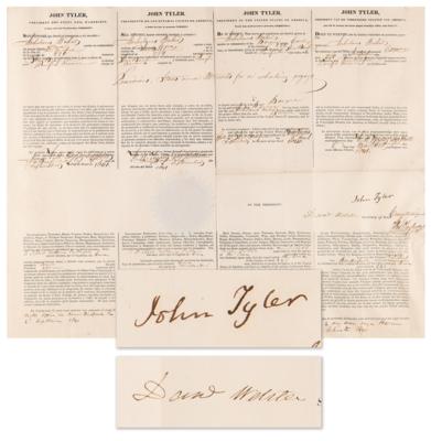 Lot #7 John Tyler and Daniel Webster Document Signed as President and Secretary of State for a Whaling Voyage - Image 1