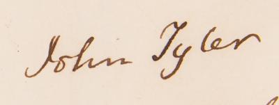 Lot #7 John Tyler and Daniel Webster Document Signed as President and Secretary of State for a Whaling Voyage - Image 3