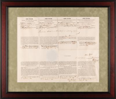 Lot #7 John Tyler and Daniel Webster Document Signed as President and Secretary of State for a Whaling Voyage - Image 5