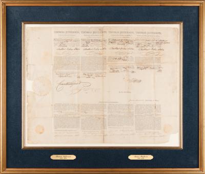 Lot #2 Thomas Jefferson and James Madison Signed Four-Language Ship's Passport - Image 2