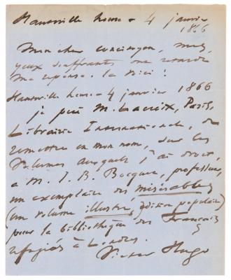 Lot #570 Victor Hugo Autograph Letter Signed