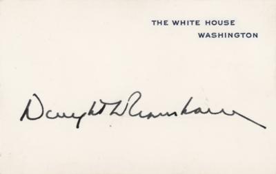 Lot #59 Dwight D. Eisenhower Signed White House Card - Image 1