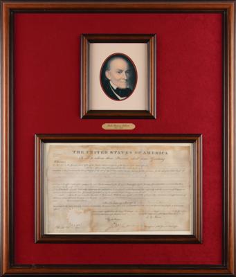 Lot #34 John Quincy Adams Document Signed as President - Image 1