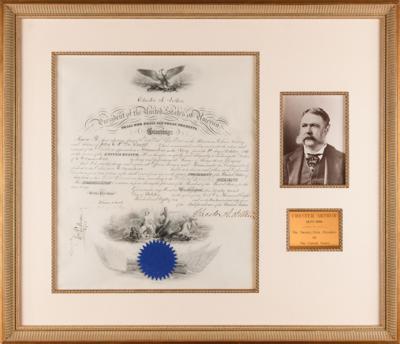 Lot #35 Chester A. Arthur Document Signed as President - Image 1