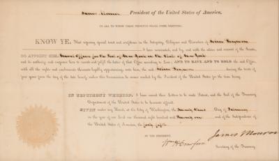 Lot #91 James Monroe Document Signed as President - Image 2