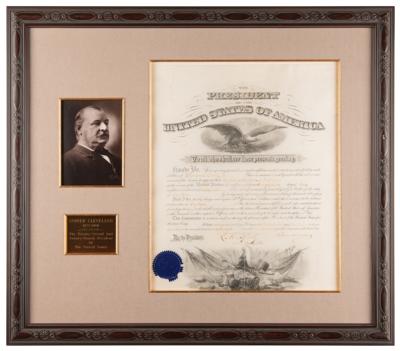 Lot #51 Grover Cleveland Document Signed as President - Image 1