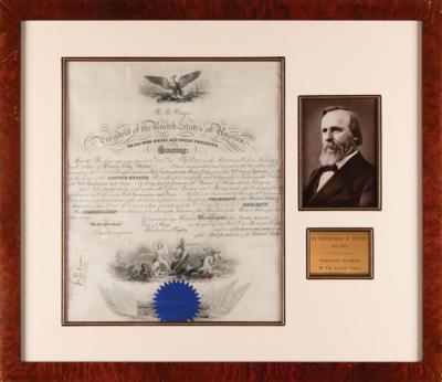 Lot #74 Rutherford B. Hayes Document Signed as President, Appointing a Marine Corps Lieutenant - Image 1