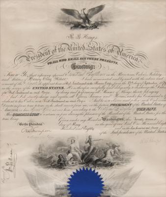 Lot #74 Rutherford B. Hayes Document Signed as President, Appointing a Marine Corps Lieutenant - Image 2