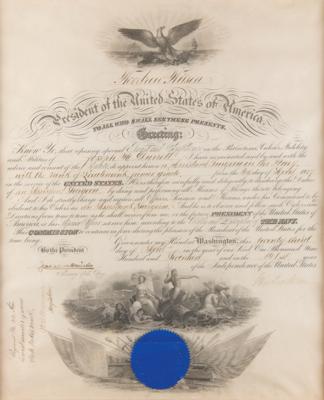 Lot #142 Woodrow Wilson Document Signed as President - Image 2