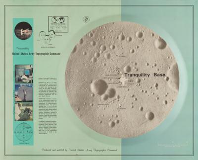 Lot #411 Apollo 11 Tranquility Base 3D Thermoformed Relief Map by US Army Topographic Command - Image 1