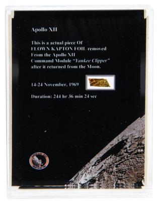 Lot #432 Alan Bean Signed Apollo 12 Kapton Foil Lucite (Ltd. Ed. #3/15) [Attested as Flown] - Image 2