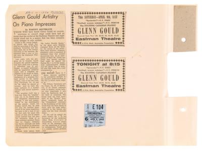 Lot #630 Glenn Gould Signed Program Page, Ticket Stubs, and Ephemera Scrapbook - Image 3