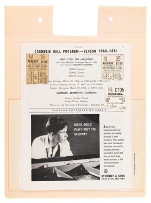 Lot #630 Glenn Gould Signed Program Page, Ticket Stubs, and Ephemera Scrapbook - Image 4