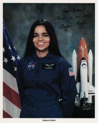 Lot #437 STS-107: Kalpana Chawla Signed Photograph - Image 1