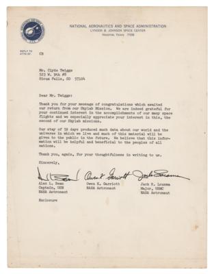 Lot #478 Skylab 3 Crew-Signed Typed Letter - Image 1