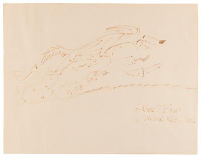 Lot #554 Chuck Jones Signed Sketch of Wile E. Coyote - Image 1