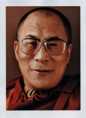 Lot #256 Dalai Lama Signed Photograph - Image 1