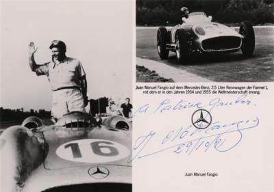 Lot #954 Juan Manuel Fangio Signed Promo Card