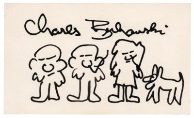 Lot #589 Charles Bukowski Original Sketch - Image 1