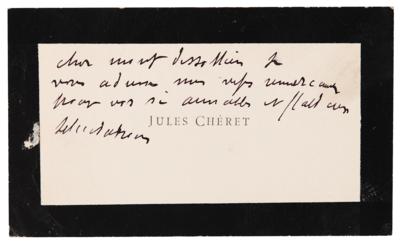 Lot #516 Jules Cheret Handwritten Note - Image 1