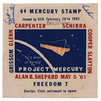 Lot #469 Mercury Astronauts Signed Project Mercury Decal - Image 1