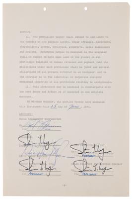 Lot #880 Steve McQueen Rare Quadruple-Signed Document - Image 1