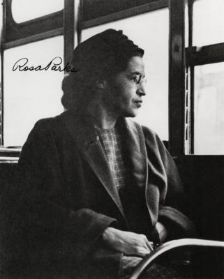 Lot #303 Rosa Parks Signed Photograph