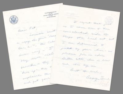 Lot #40 George Bush Autograph Letter Signed as Ambassador to the United Nations - Image 1