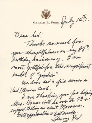 Lot #65 Gerald Ford Autograph Letter Signed - Image 1