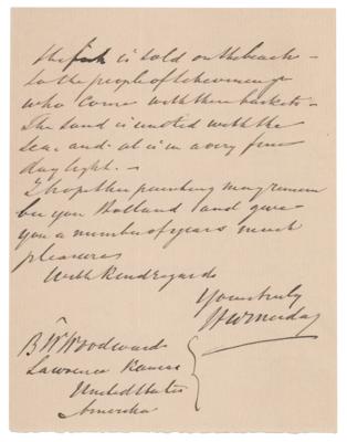 Lot #522 Hendrik Willem Mesdag Autograph Letter Signed - Image 3