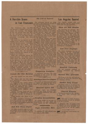 Lot #315 San Francisco 1906 Earthquake Broadside - Image 2