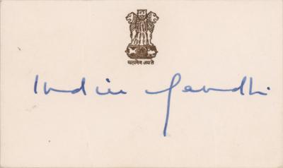 Lot #267 Indira Gandhi Signature - Image 1