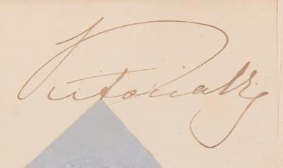 Lot #311 Queen Victoria Document Signed - Image 2