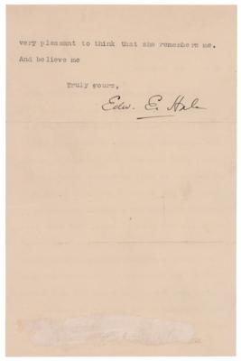 Lot #602 Edward Everett Hale (4) Signed Letters - Image 3