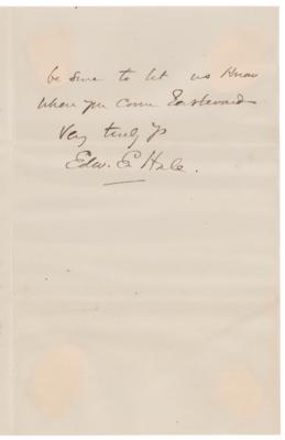 Lot #602 Edward Everett Hale (4) Signed Letters - Image 9