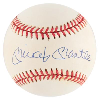 Lot #960 Mickey Mantle Signed Baseball