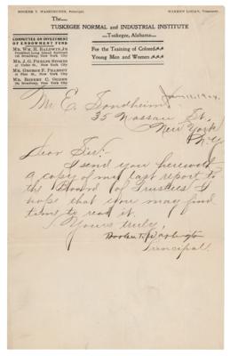 Lot #327 Booker T. Washington Letter Signed - Image 1