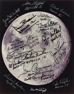 Lot #387 Apollo Astronauts Multi-Signed (18) Moon