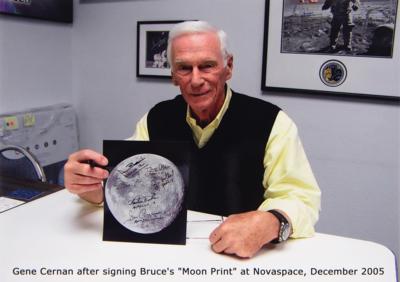 Lot #387 Apollo Astronauts Multi-Signed (18) Moon Photograph, with Seven Legendary Moonwalkers - Image 9