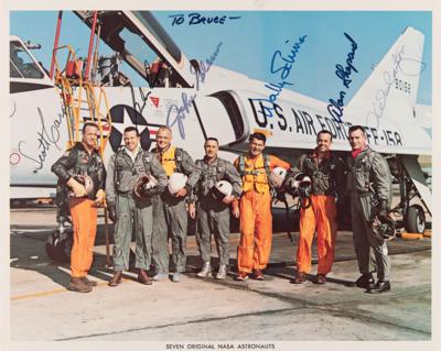 Lot #388 Mercury Astronauts (6) Signed Photograph