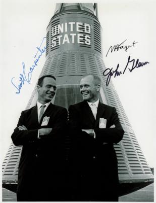 Lot #449 John Glenn, Scott Carpenter, and Max Faget Signed Photograph - Image 1