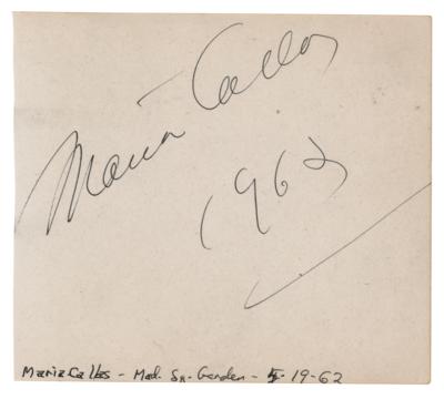 Lot #656 Maria Callas Signature