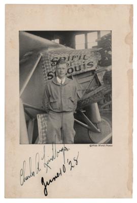 Lot #367 Charles Lindbergh Signed Photograph - Image 1