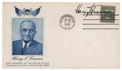 Lot #119 Harry S. Truman Signed Inaugural Cover - Image 1