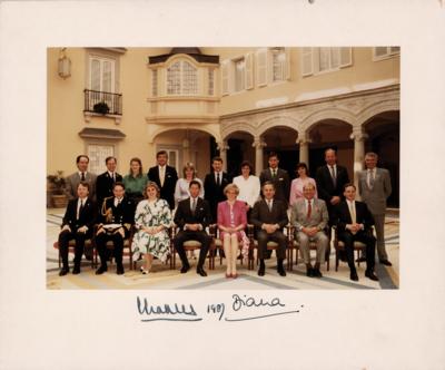 Lot #166 Princess Diana and King Charles III Signed Photograph - Image 1