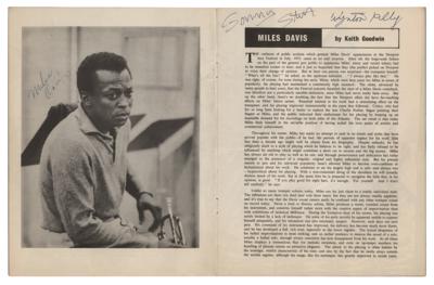 Lot #635 Miles Davis Signed 1960 UK Tour Program - Image 1