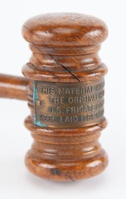 Lot #359 USS Constitution 1927 Restoration Hull Wood Gavel - Image 4