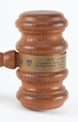 Lot #329 White House 1927 Wood Relic Gavel - Image 3