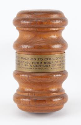 Lot #329 White House 1927 Wood Relic Gavel - Image 4