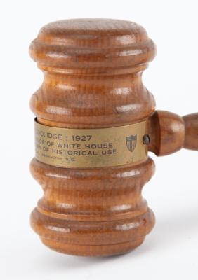 Lot #329 White House 1927 Wood Relic Gavel - Image 5